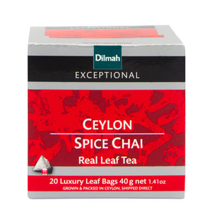 Dilmah Ceylon Spice Chai 20 Luxury Leaf Tea Bags | Ceylon Tea Store