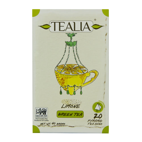 Tealia Limone Green Tea 20 Pyramid Tea Bags