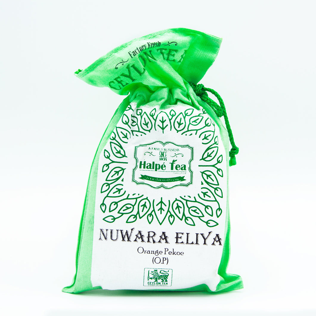 Halpe Nuwara Eliya Orange Pekoe Cloth Bag 75g | Ceylon Tea Store