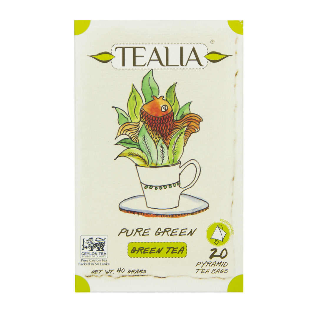 Tealia Pure Green 20 Pyramid Tea Bags