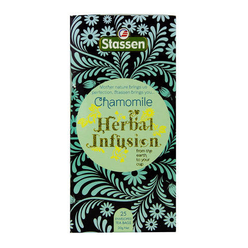 Stassen Chamomile Herbal Infusion Tea 25 enveloped tea bags