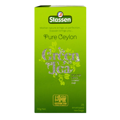 Stassen Pure Ceylon Green Tea 25 enveloped tea bags